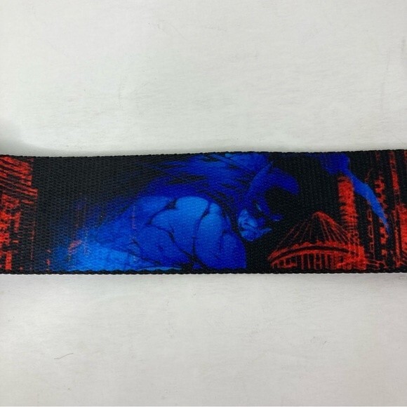 Buckle-Down Seatbelt Belt Batman Red Blue Black Skyline Adjustable Superhero - Picture 9 of 9